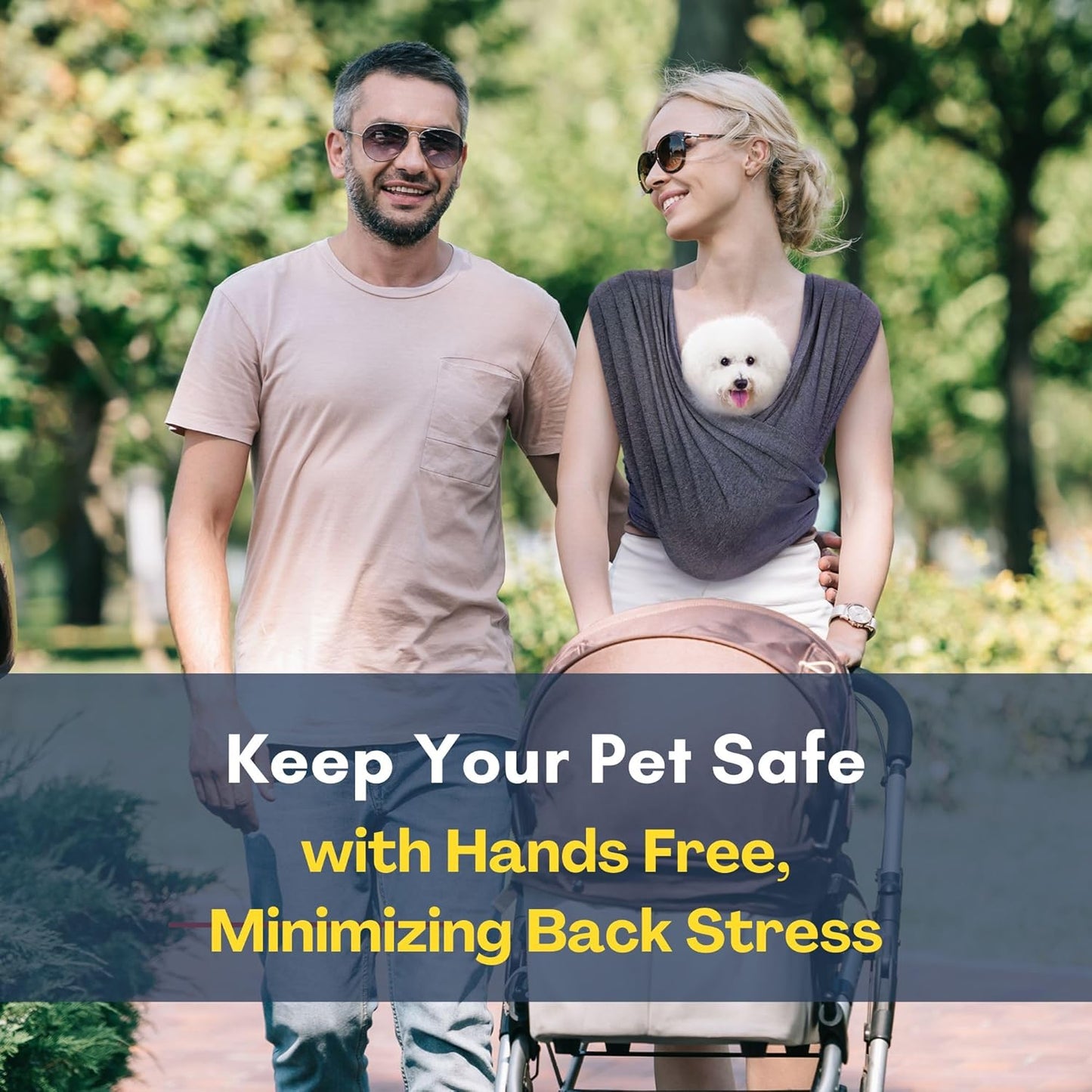 Dog Carriers for Small Dogs, Front Facing Cat Carrier, Hands Free Dog Carrier, Size Adjustable Pet Carrier, Reducing Back Pain, Soft Cotton, Safe Small Dog Carrier (Plus, Charcoal Black)