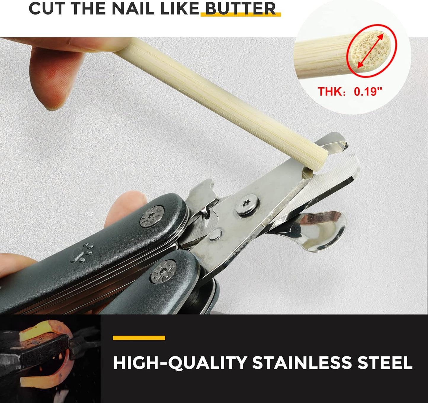 【2025 Quiet Design】 Dog Nail Clippers for Sensitive Dogs, Sharp Smoothest Nail Clippers for Large Medium Small Dog with Nail File & Comb, Cut Through Thick Nail in One Squeeze, Heavy Duty