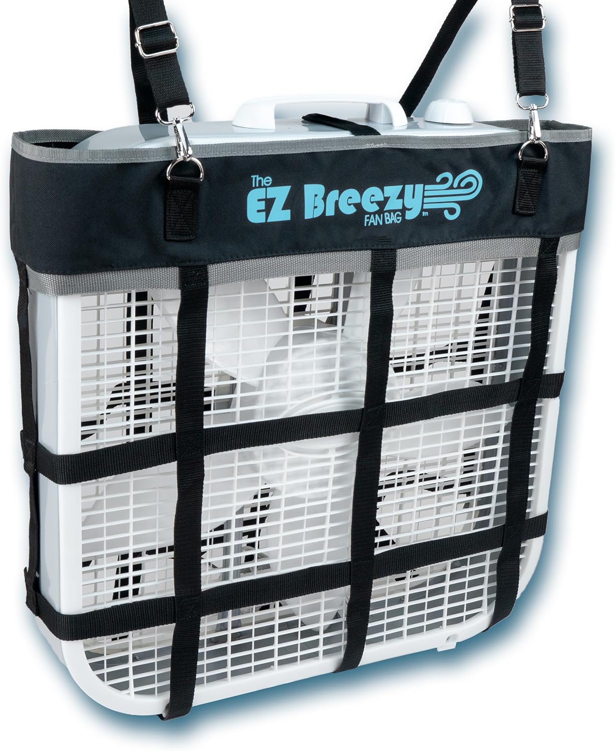 Southwestern Equine EZ Breezy Box Fan Holder, Horse Stall Classic Fan Bag, Stable Supplies, Horse Fan (Black)