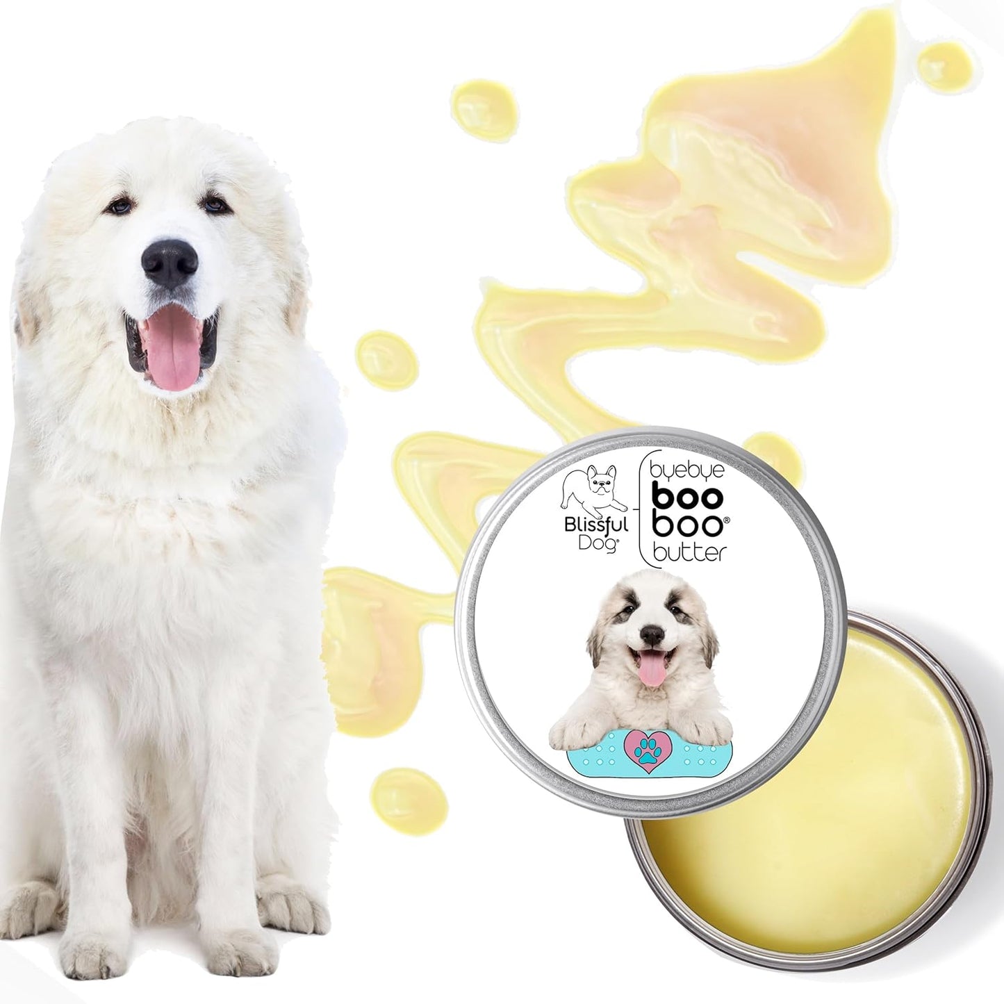 The Blissful Dog 8 oz TIN Great Pyrenees Booboo Butter