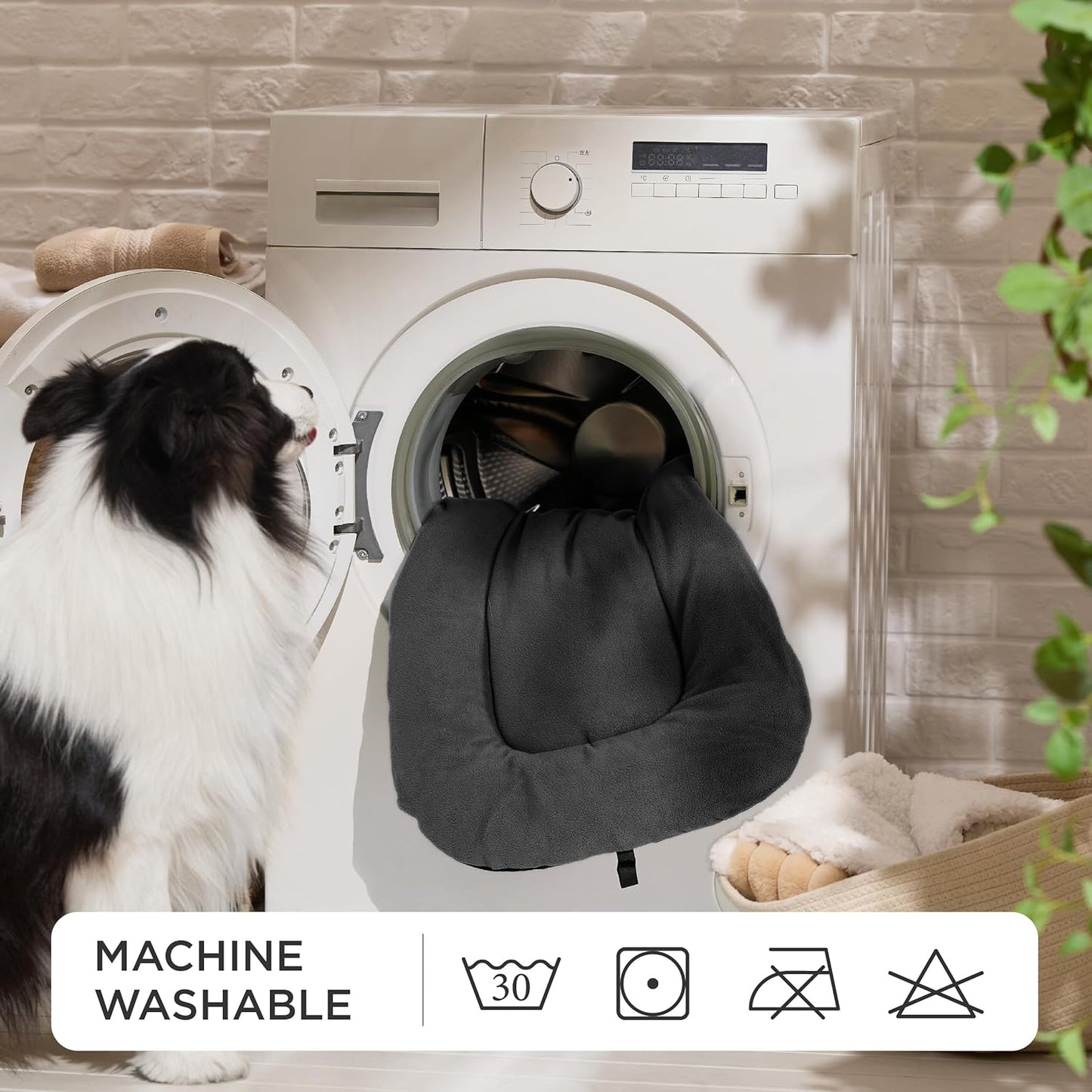 Bedsure Washable Dog Crate Pad for Small Dogs, Anti-Slip Puppy Kennel Dog Bed for Crate - Ultra Soft Fleece Flat Thin Pet Mat (Not Chew Proof), Grey 23"x17"