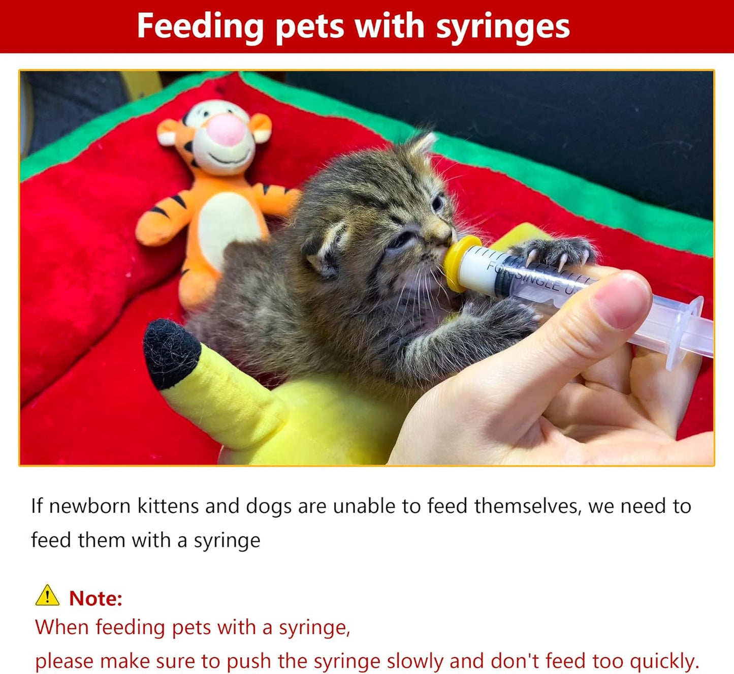 Pet Feeding Bottle and Syringe Set for Puppies and Kittens