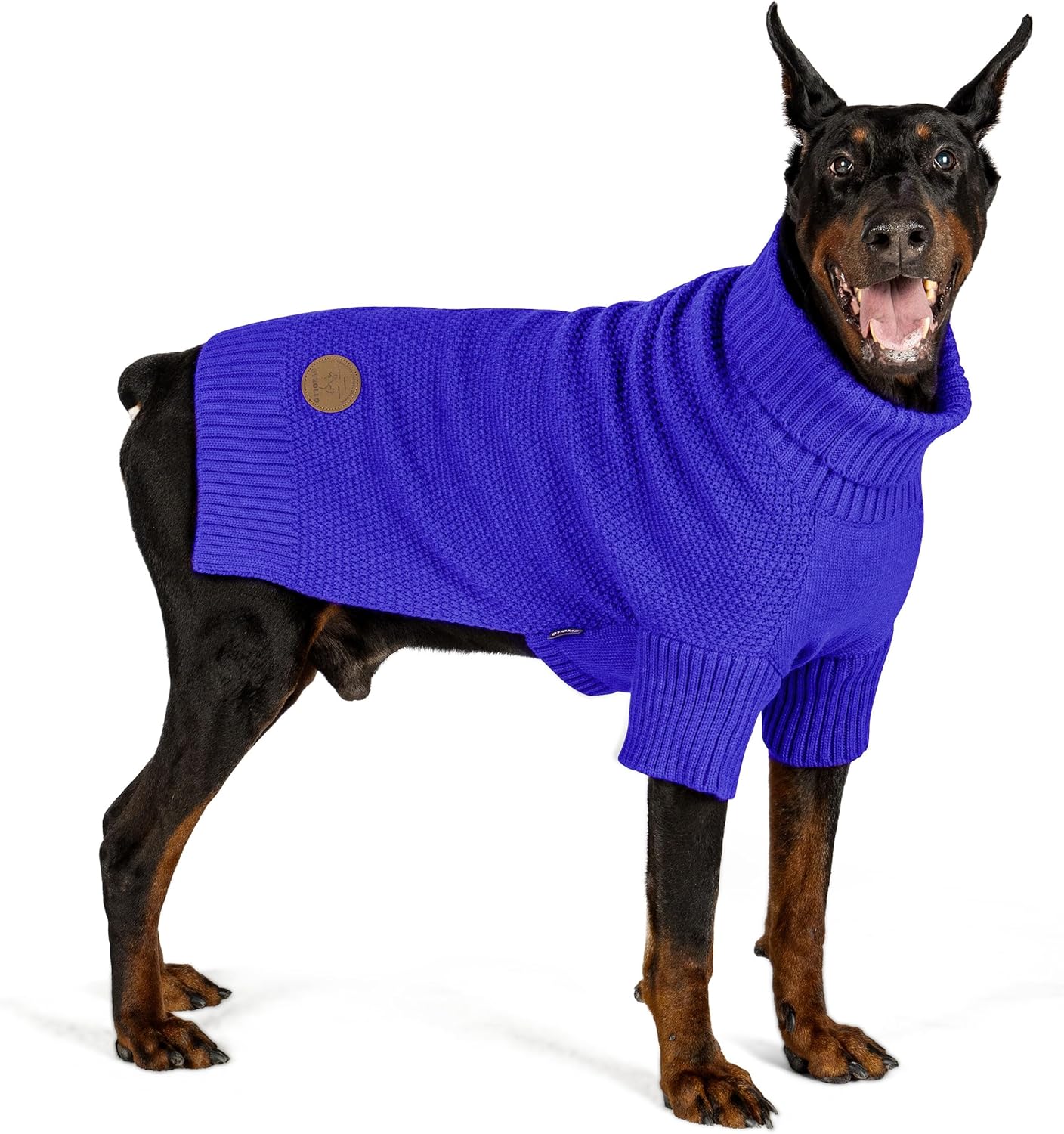 cyeollo Dog Sweater Pullover Turtleneck for Large Dogs, Classic Knitwear Fall Winter Cold Weather Pet Clothes Warm Pet Apparel Large Big Dog Sweaters, Royal Blue 3XL