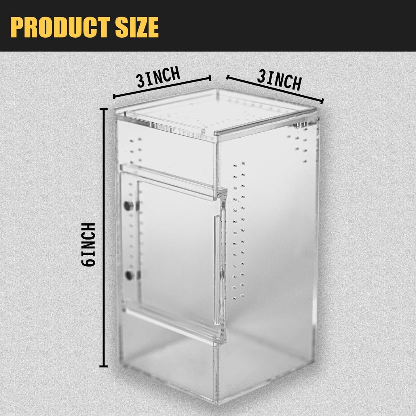 Small Reptile Terrarium – Jumping Spider Enclosure with Water-Holding Design – Spider & Tarantula Enclosure, Praying Mantis Habitat, Reptile Enclosure & Accessories