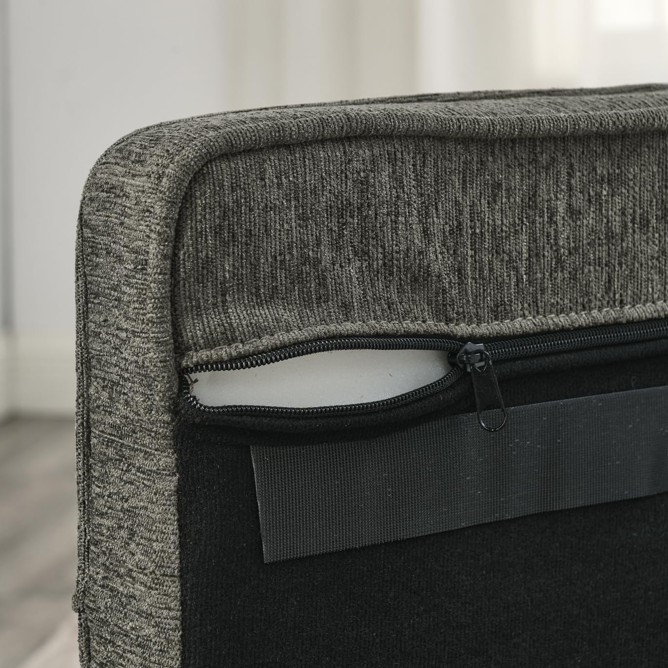 Dog Sofa Couch for Medium Dogs, 31" Memory Foam Dog Couch with Washable Fabric, Removable Cushion, Sofa Bed for Medium Dogs, Grey