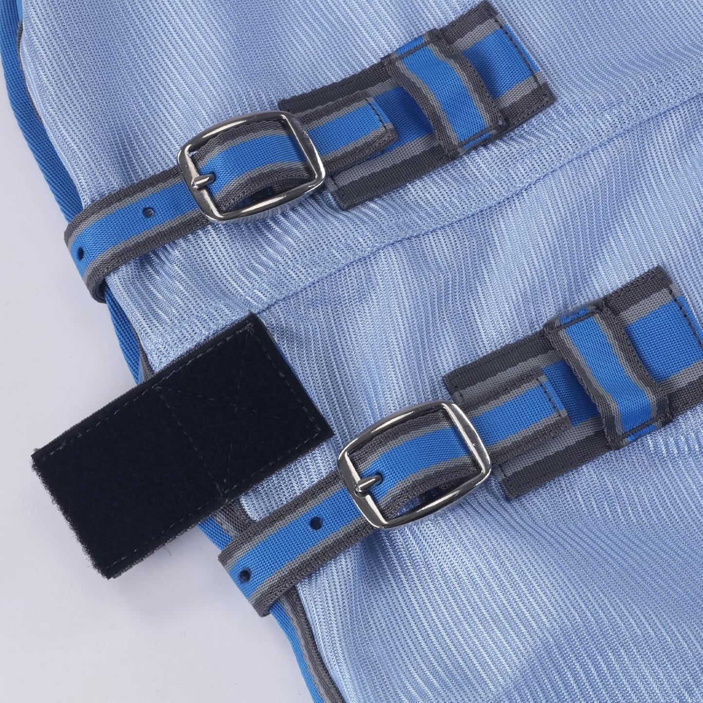 Horse Fly Sheet, Standard Neck Comfy Mesh Fly Sheet for Horses, Equine Summer Sheets UV-Protective Lightblue 69