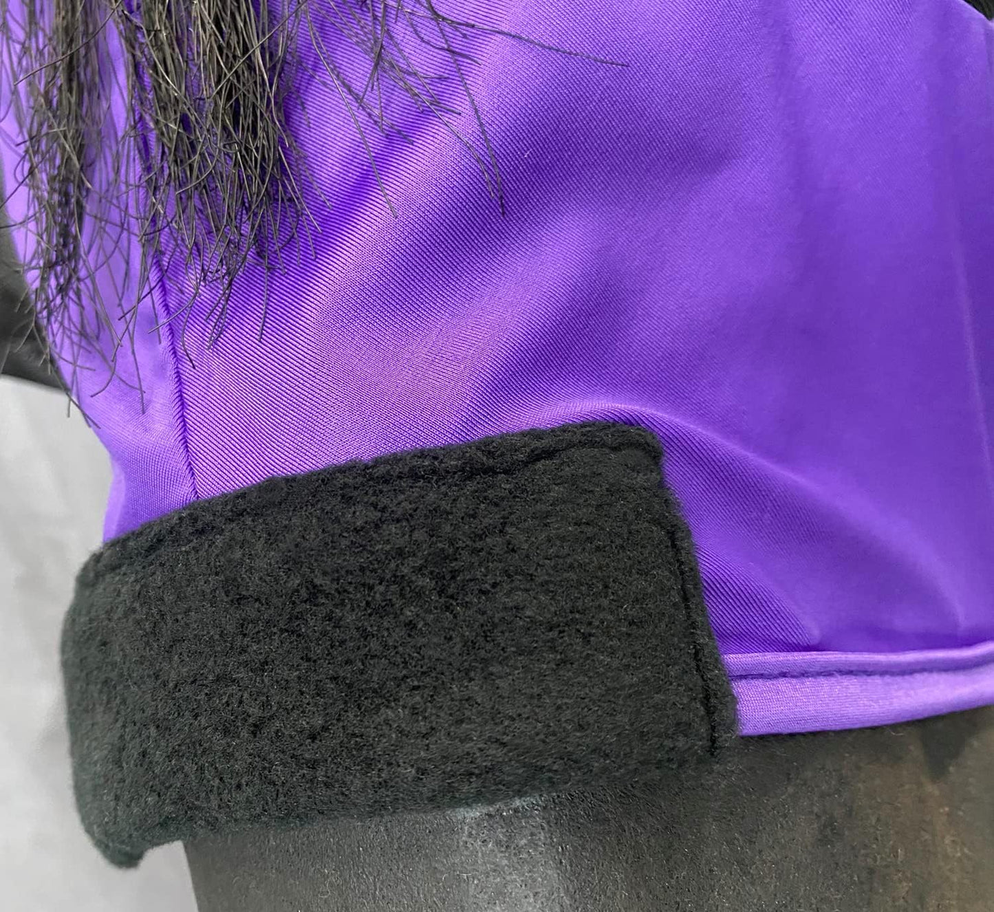 Horse Mesh Fly Mask with Ears, Soft Lycra Mesh Mask Anti-UV with Ears Violet, Cob