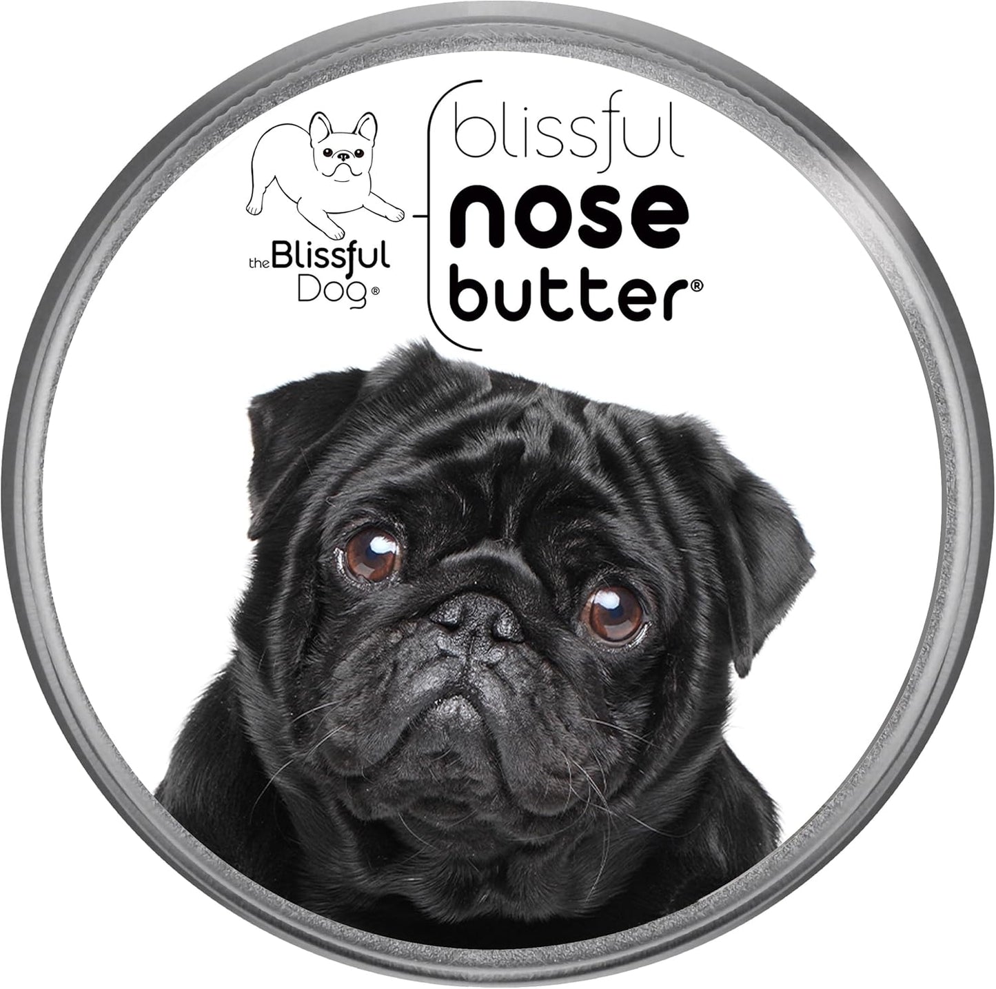 The Blissful Dog Black Pug Unscented Nose Butter, 4-Ounce