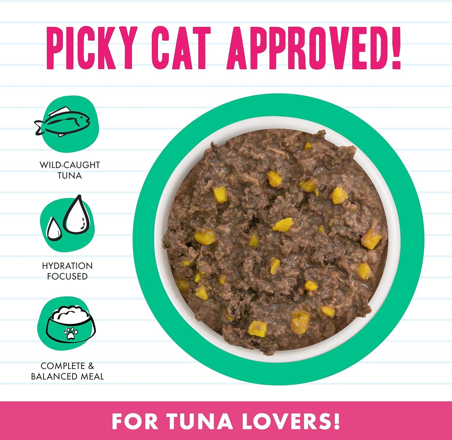Weruva BFF Minced Natural Wet Cat Food, Tuna and Pumpkin Valentine in Gravy, 5.5oz Can, Pack of 24
