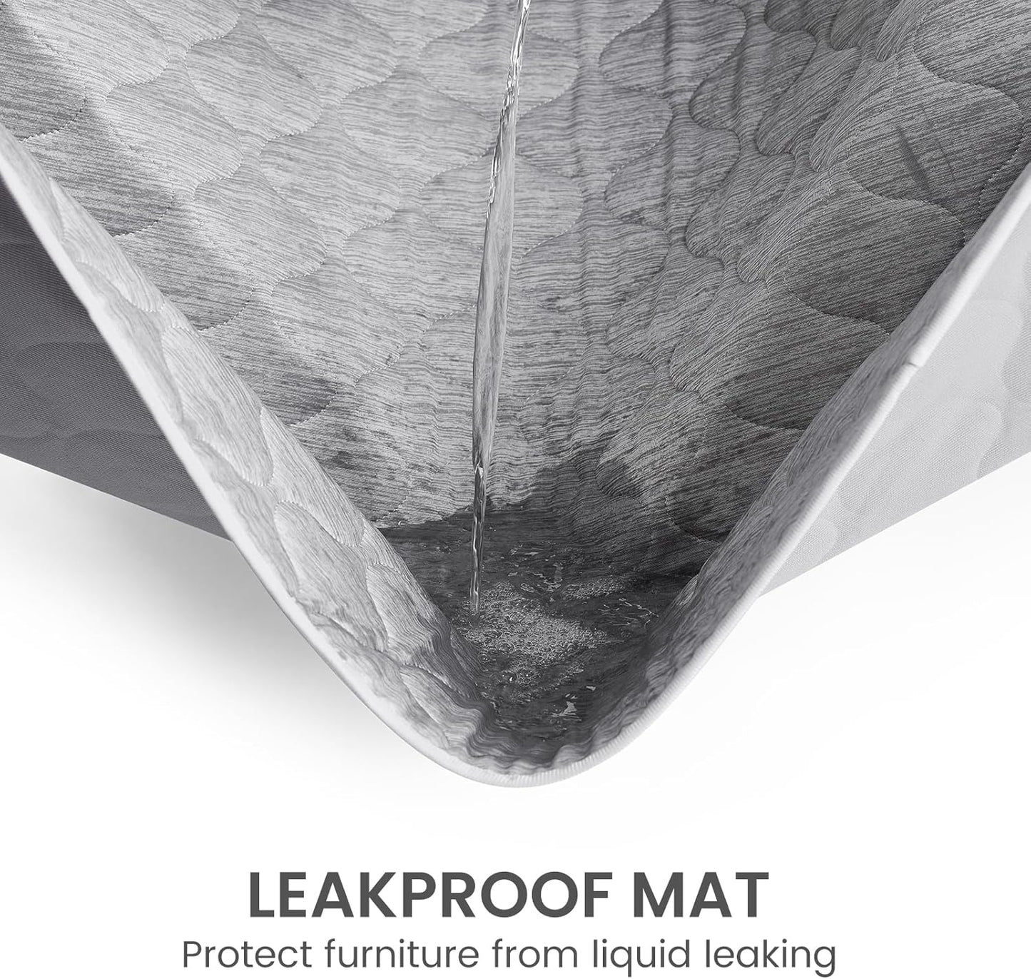 Cozy Bliss Leakproof Cooling Blanket for Small Dogs, Q-Max>0.4, Durable & Washable Dog Cooling Mat for Hot Weather, Soft Pet Throw & Couch Protector for Puppies & Cats, 25x35 Inch, Heather Silver Grey