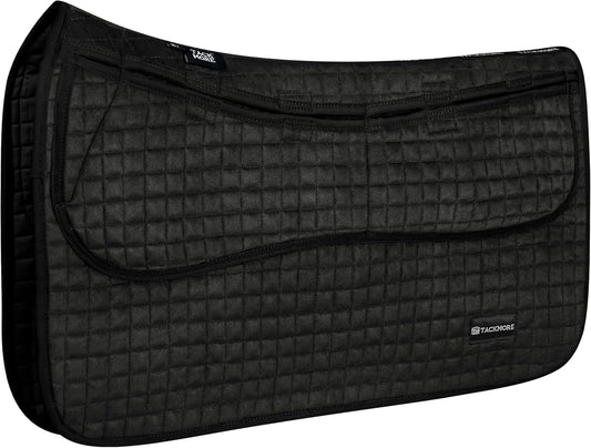 Tackmore Western Saddle Pad Adjustable with Side Pockets and Foam Inserts Shock-Absorbing Riding Pad