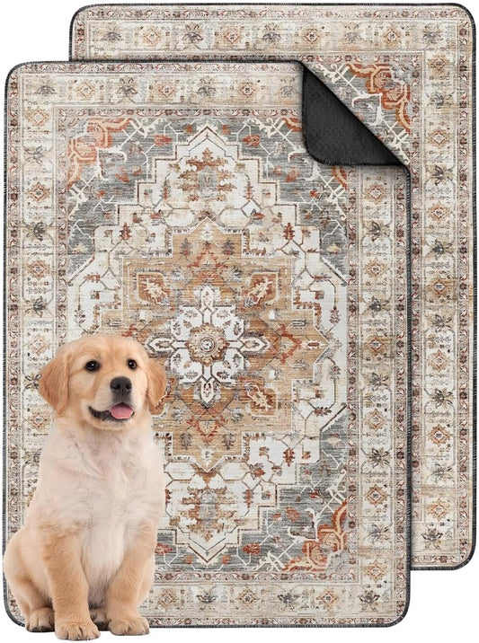 Washable Pee Pads for Dogs 2 Pack, Absorbent Reusable Puppy Pads Waterproof, Leakproof & Non-Slip Whelping Pad, Potty Training Pads for Dogs Playpen Mat 24x36