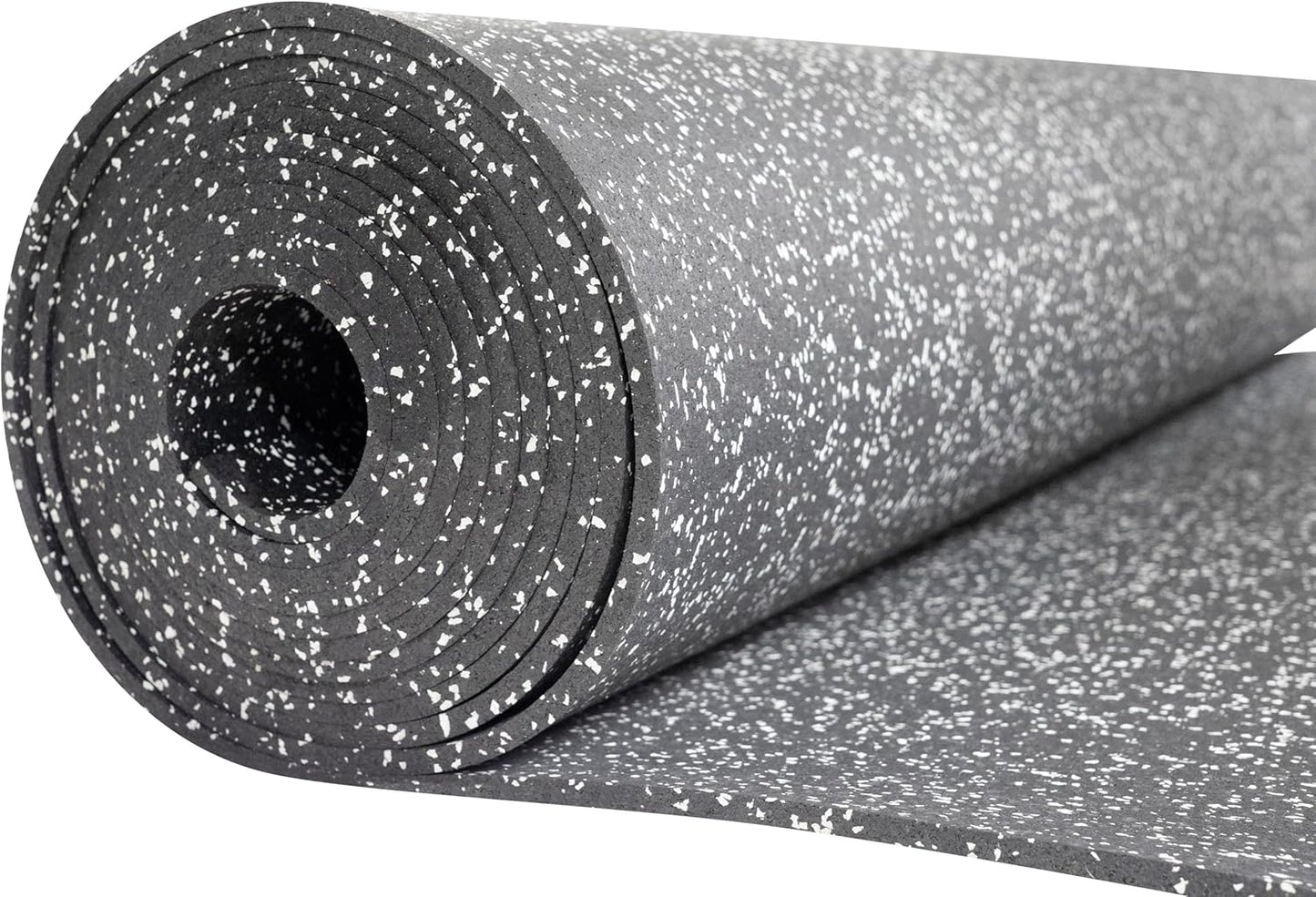 Playsafer Genaflex Rubber Gym Floor Mat, Heavy Duty Commercial Protective Gym Flooring Roll - 8mm Thick (10% Grey, 4' X 15')