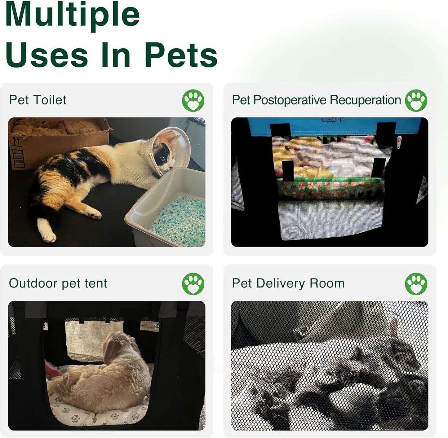 Love's cabin Pet Puppy Dog Playpen, Medium Dog Tent Crates Cage Indoor/Outdoor, Portable Exercise Playpen for Cat, Foldable Pop Up Dog Kennel Playpen with Carring Case (M, Brown)