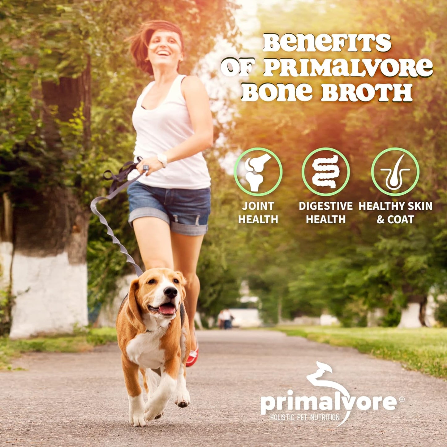 Primalvore All-Natural Duck Bone Broth for Dogs &Cats, Mobility Formula w/Collagen Peptides Supports Hip & Joints, Digestion, Skin&Coat and Hydration, Grain Free, Human Grade, Made in USA. Duck 2 Pack