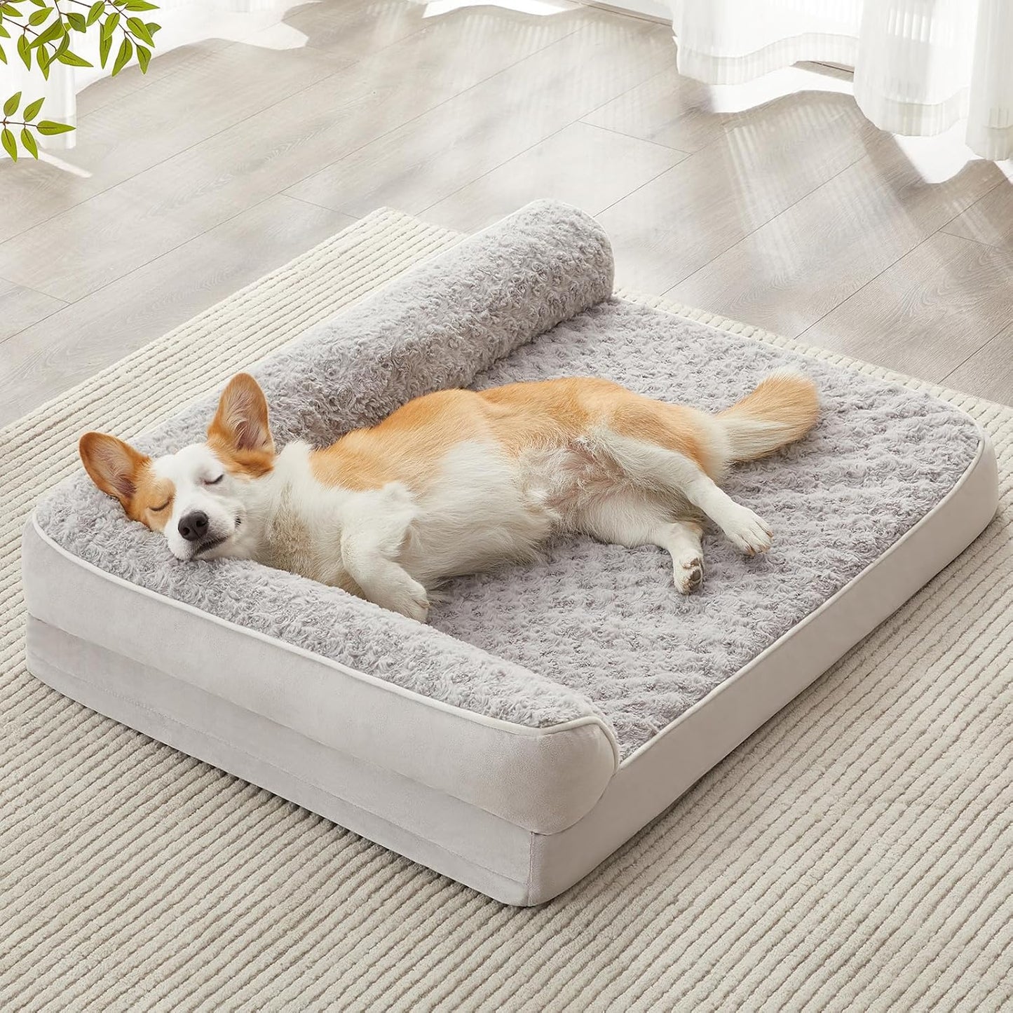 BFPETHOME Orthopedic Dog Beds for Large Dogs-Waterproof Sofa Dog Bed with Removable Washable Cover, Large Pet Bed with Waterproof Lining and Nonskid Bottom, Pet Bed for Dogs