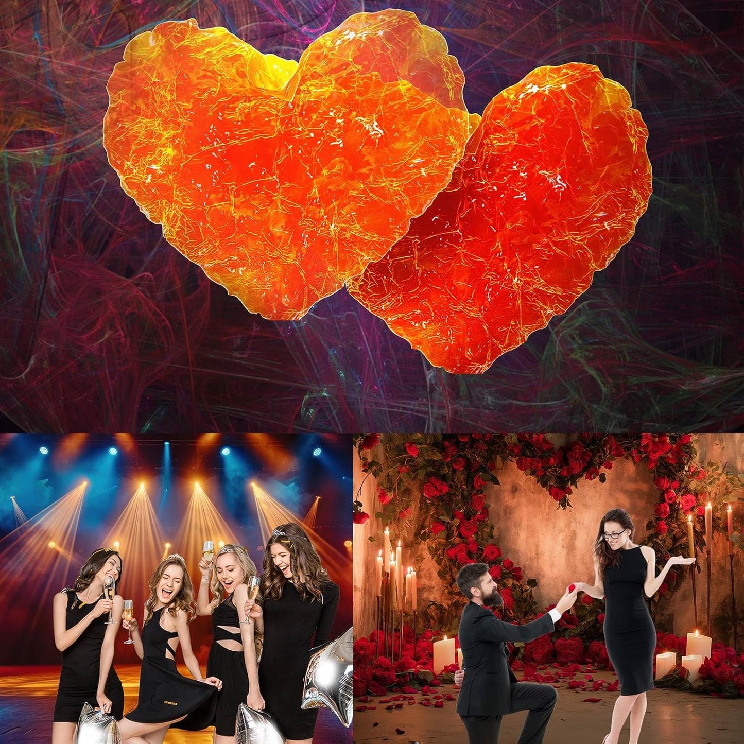 Mushroom Aquarium Background Abstract Glowing Fantasy Mushrooms Terrarium Background Mysterious Forest Magical Night In Circle Shape Crystal Glass Fish Tank Backdrop Decorations Vinyl 30x12in