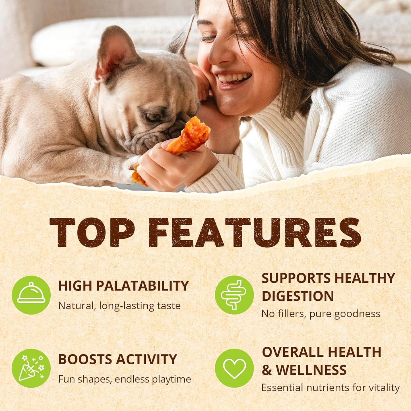 AFreschi Turkey Tendons for Dogs, USA-Sourced, Healthy Dog Treats, Rawhide-Free Puppy Chews, Long Lasting, All Natural, Hypoallergenic Dog Treats for Large Breeds, 10 oz Pack Variety (L)