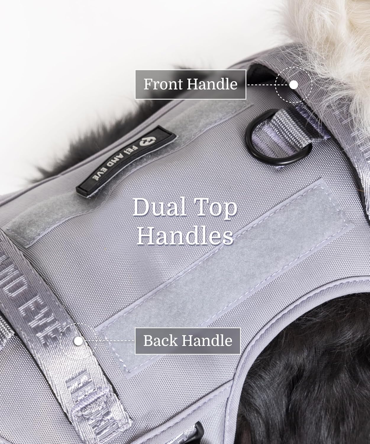 2025 New Edition, Fei & Eve MagEase Dog Harness - 3-Second Magnetic Buckles | 3-Point No-Pull Control | Heavy-Duty 900D Nylon | Dual Safety Handles | Breathable Mesh | Adjustable Fit | Medium, Gray