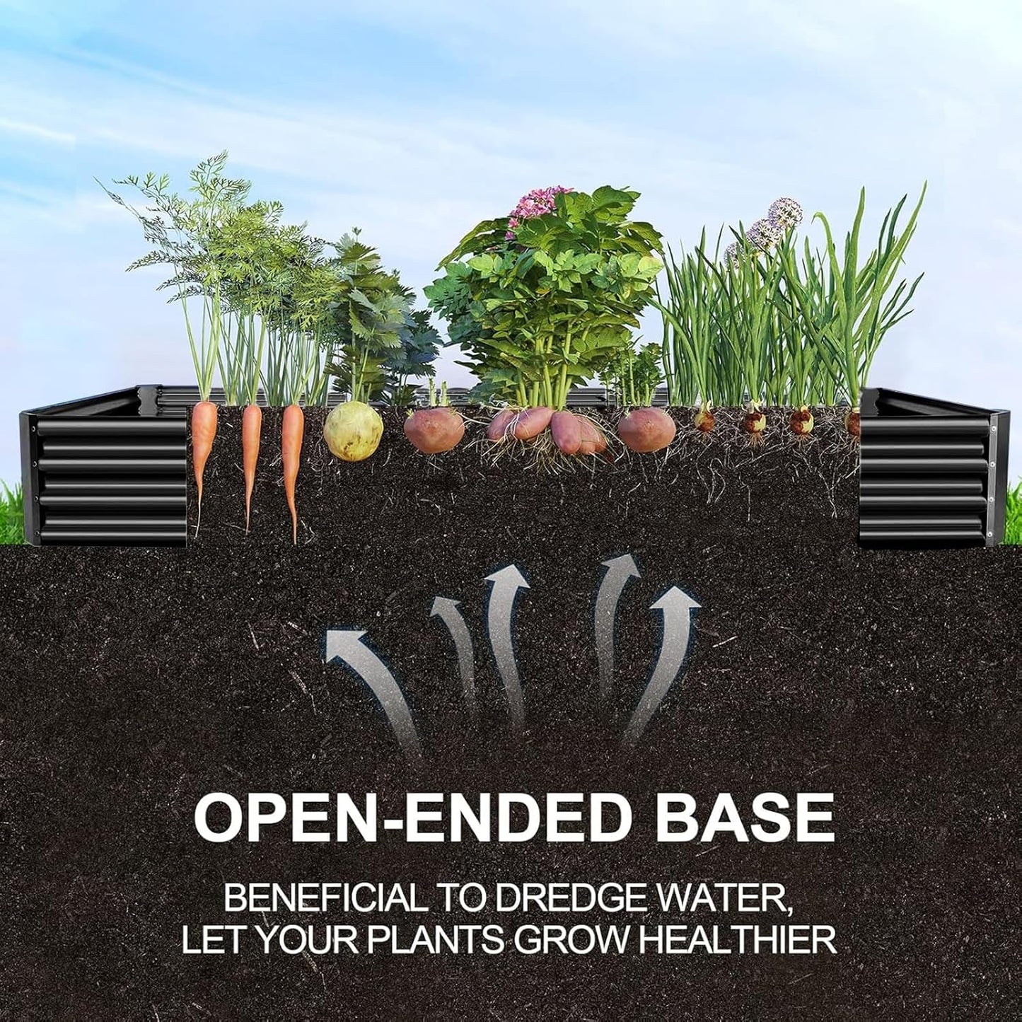 Land Guard 12×4×1ft Galvanized Raised Garden Bed Kit for Vegetables 2 Pack, Galvanized Super Large Metal Planter Raised Garden Boxes Outdoor (Gray)