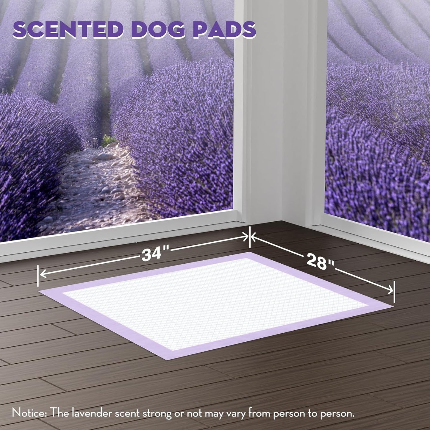 CROCI Dog Pads Extra Large 28x34in, Puppy Pads with Adhesive Tabs Super Absorbent Up to 8 Cups, Disposable (40 Counts)