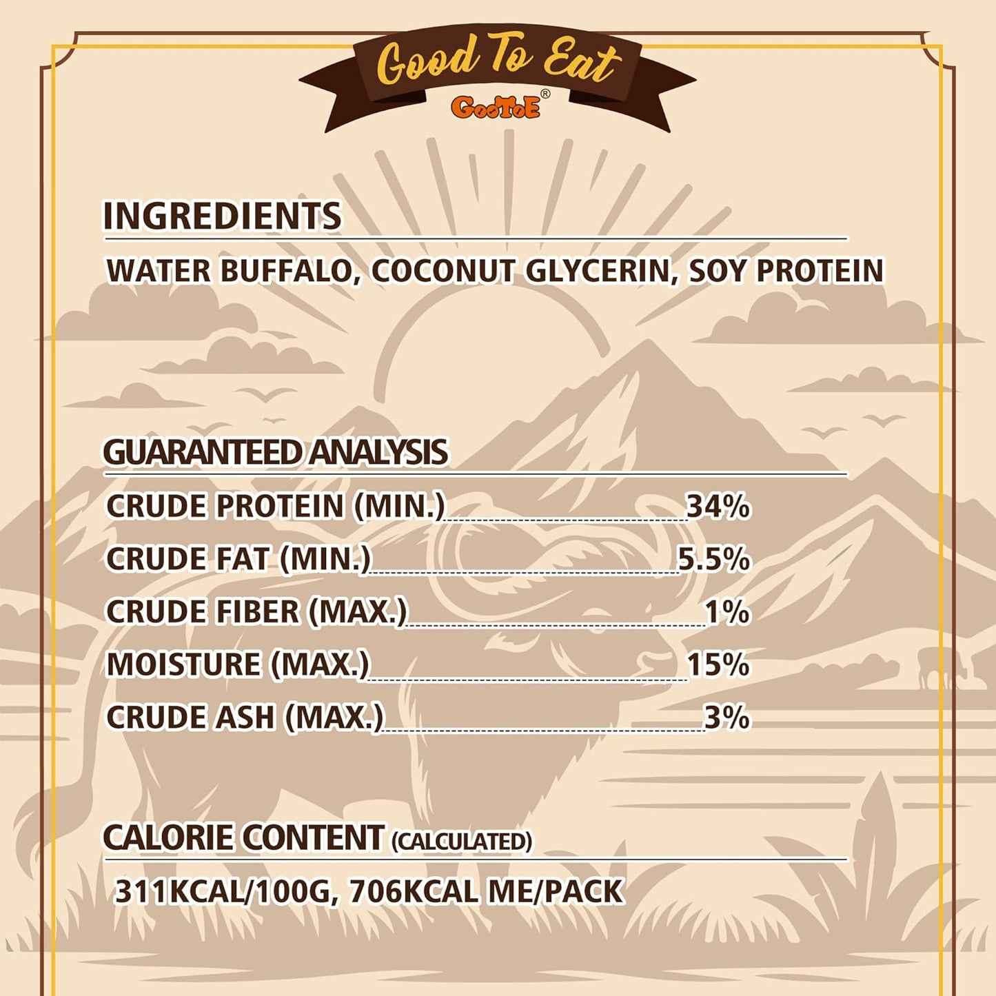 Gootoe Buffalo Dog Treats, Buffalo Bites Stick (Small) 8oz - Natural Low-Fat Chews for Training & Rewards, Limited Ingredient, Resealable Bag, Perfect for Small Dogs & Puppies