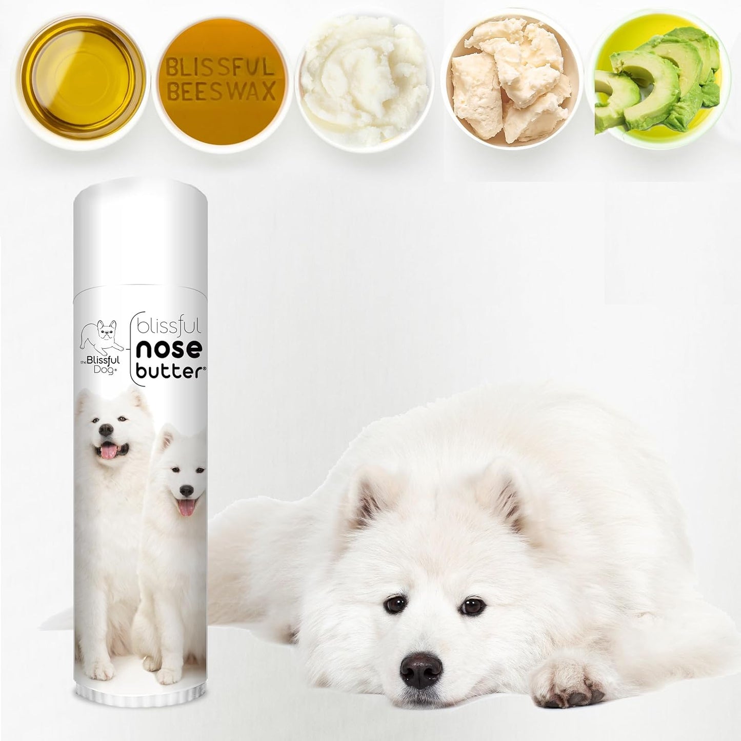 The Blissful Dog Samoyed Unscented Nose Butter - Dog Nose Butter, 0.50 Ounce