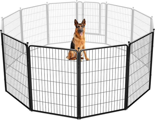 FXW Rollick Unleashed Dog Playpen for Indoor, Yard, RV Camping, 45 inch 4 Panels for Large Dogs, Black│Patented