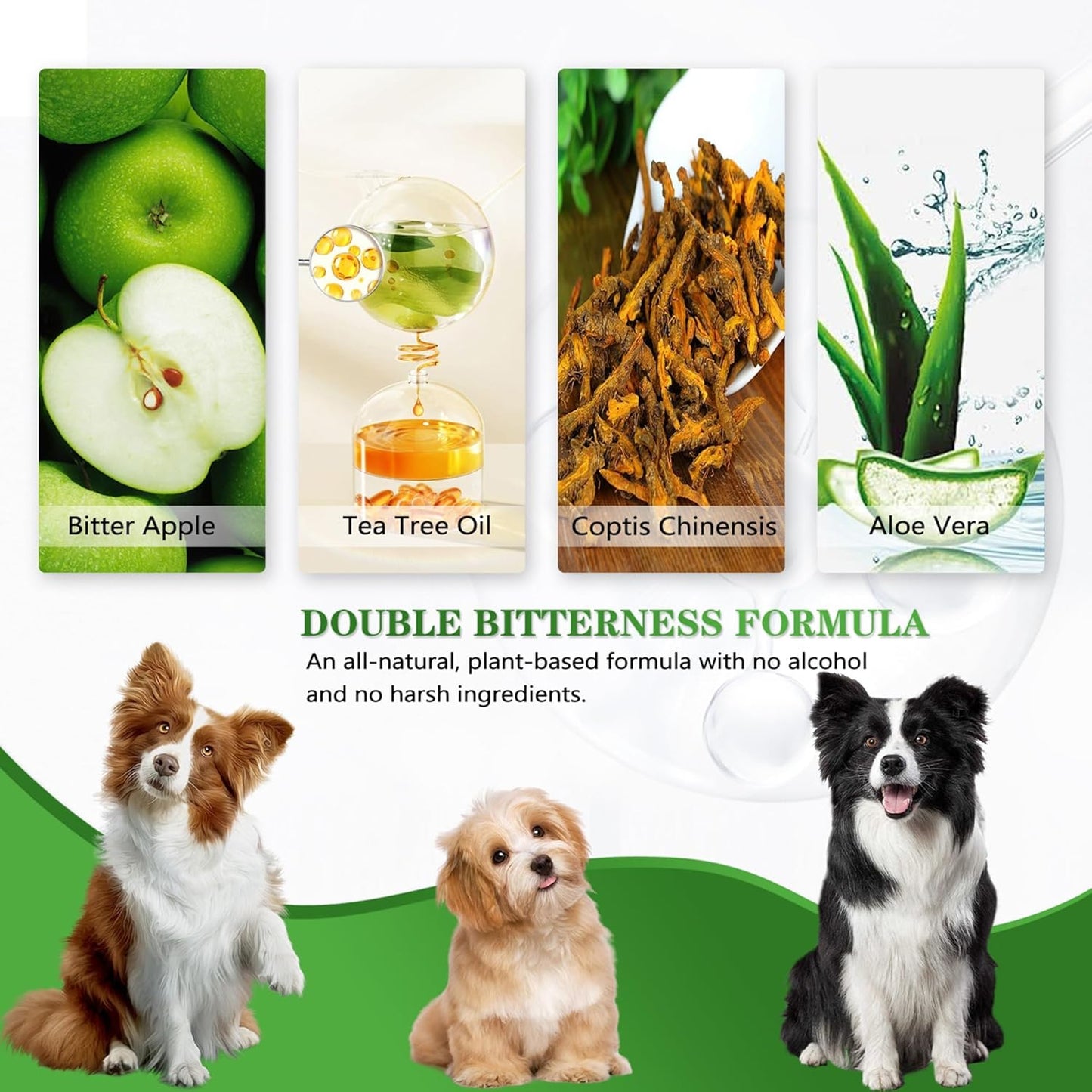 vyaji 5.07 Oz Bitter Apple Spray for Dogs to Stop Chewing - Natural Ingredients No Chew Spray for Dogs - Bitter Sprays for Dog - Alcohol-Free & Cruelty-Free - Safeguard Beloved Furniture, Green