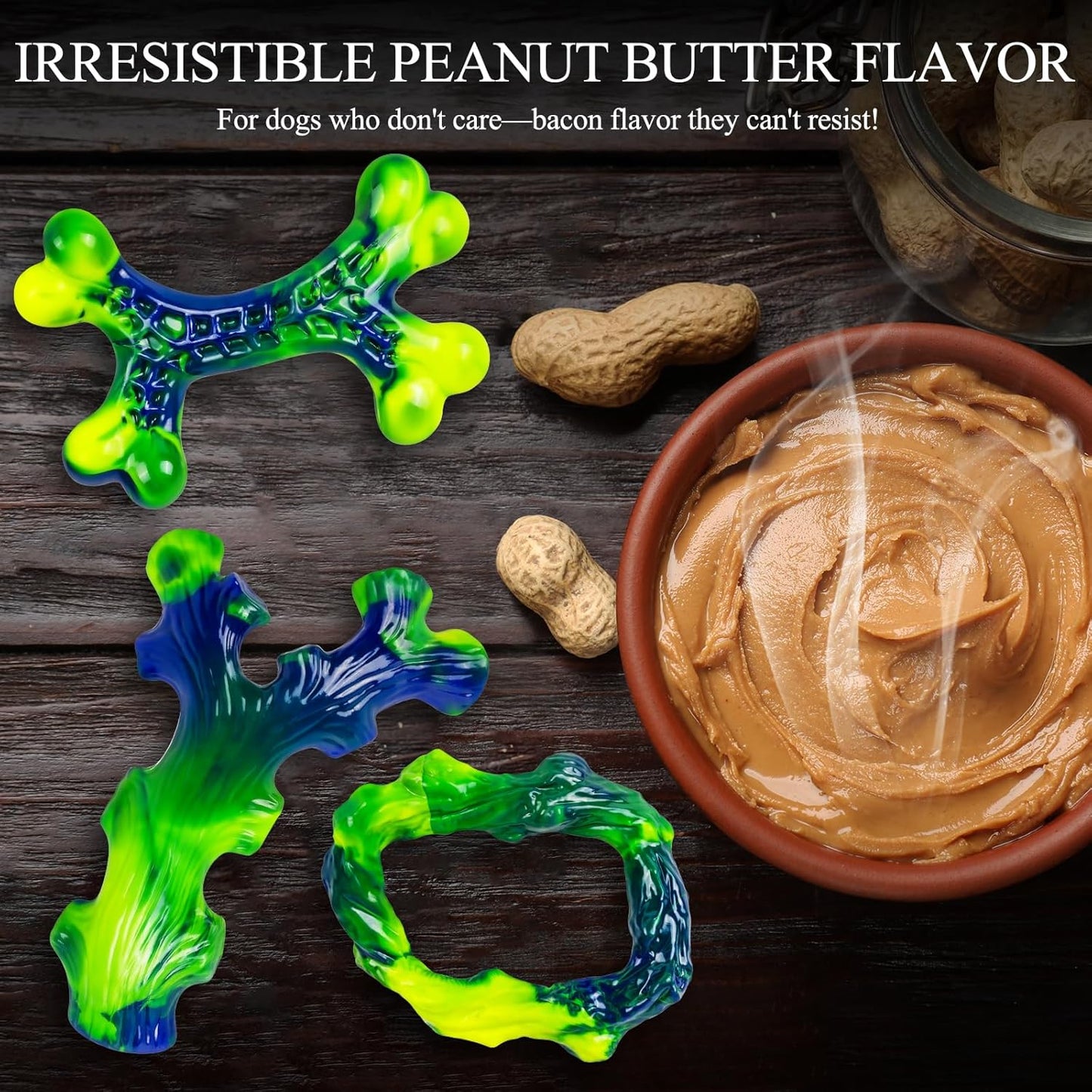 9-Pack Durable Dog Toys for Large Dogs: Durable Chew Toys for Large Breed, Indestructible Dog Toy for Aggressive Chewers, Dog, A for Furry Friends