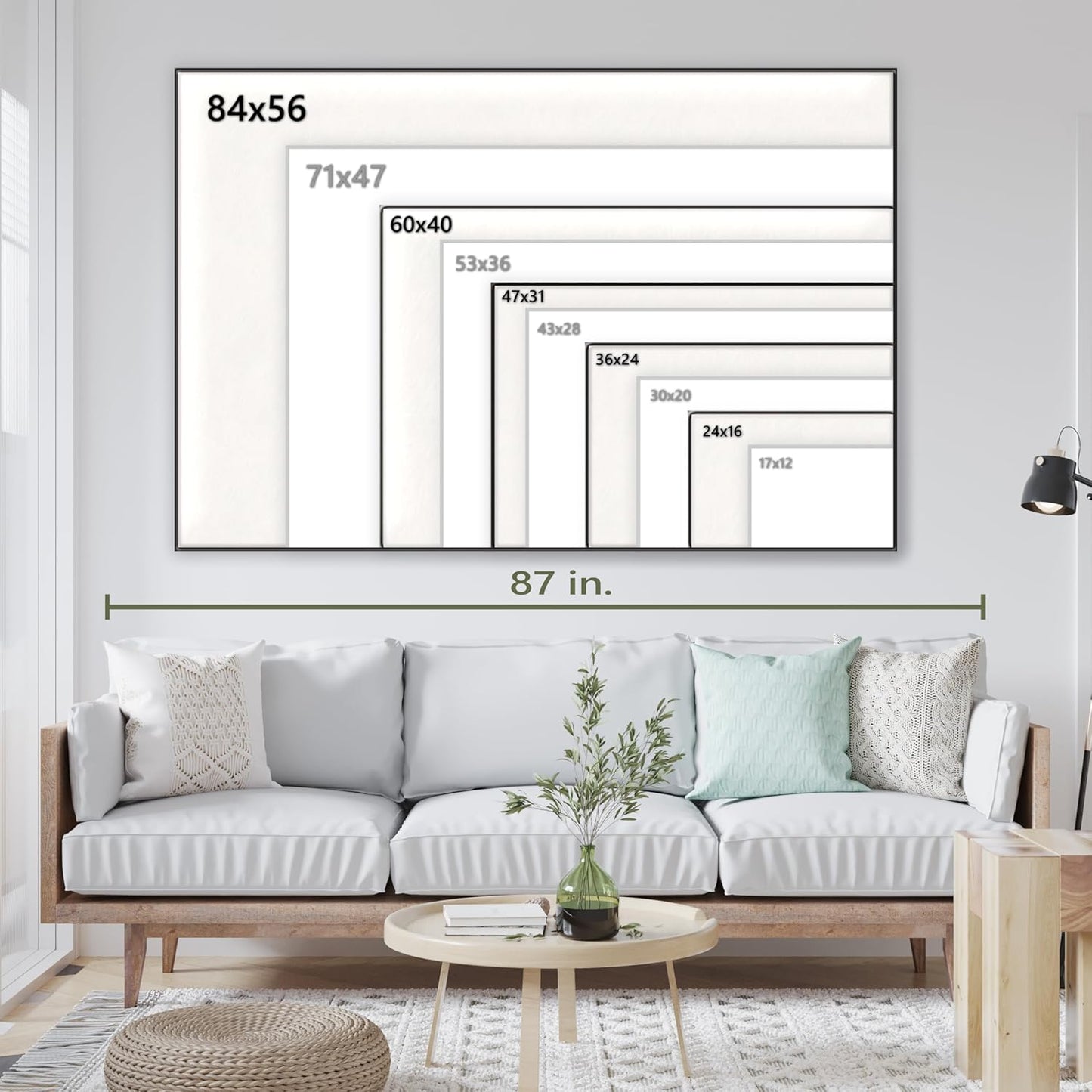 Nature Wall Art Prints - Ocean Forest Mountain Lake Canvas Landscapes - Small to Extra Large Living Room Bedroom Kitchen Bathroom Décor (Reaching for the Sky, 31L" x 47W")