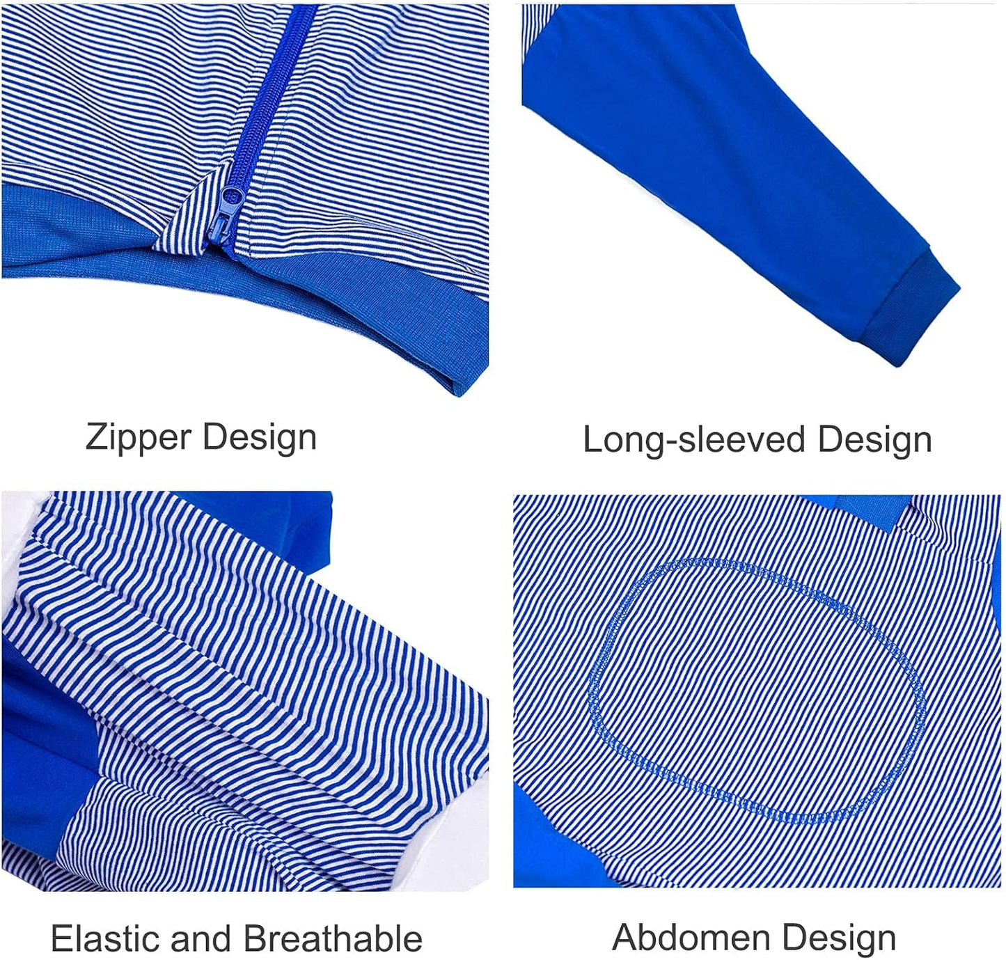 Yeapeeto Dog Onesie Surgery Recovery Suit for Large Medium Bodysuit Dogs Pajamas PJS Full Body for Shedding, Prevent Licking, Wound Protection, Cone Alternative (3XL, Blue)