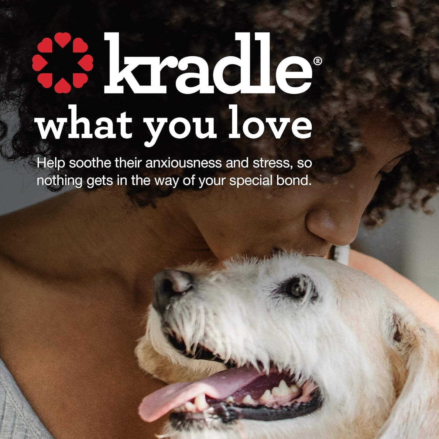Kradle Calming Chews for Dogs - Anxiety and Stress Support - L-Theanine Ashwagandha GABA - Calming Supplement for Relaxation and Stress - Chicken Flavor- 150 Non-Drowsy Chews