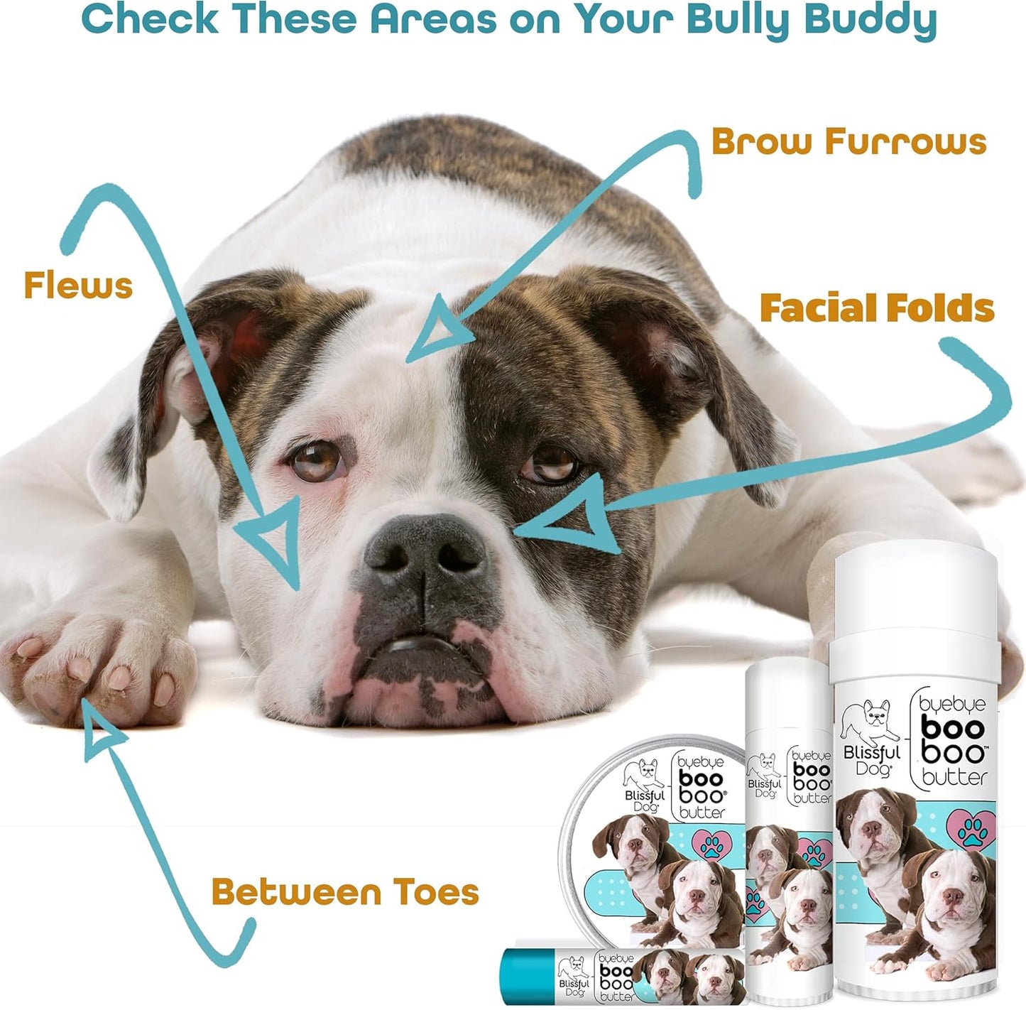 The Blissful Dog .15 oz Tube American Bulldog Booboo Butter