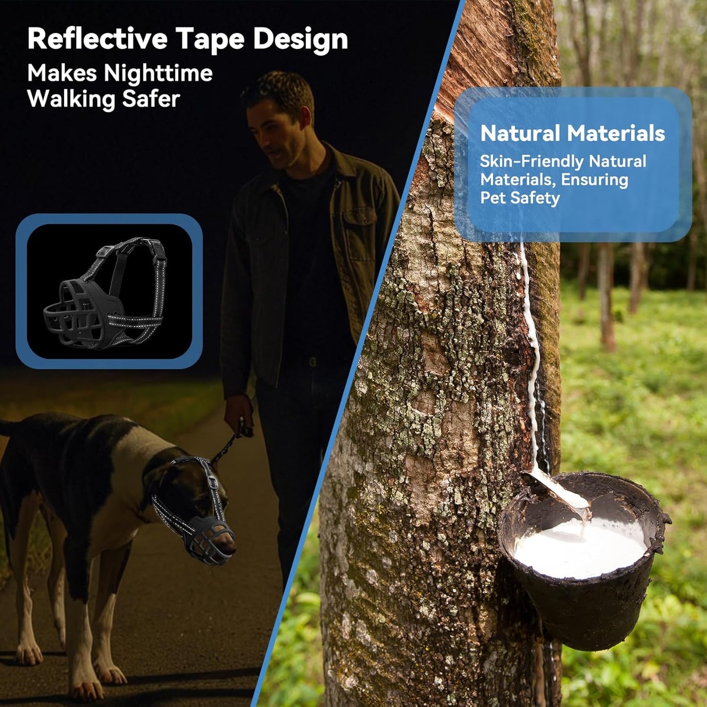 Dog Muzzle for Large Dogs, Breathable Basket Muzzles for Small, Medium and X-Large Aggressive Dog, Allows Panting Drinking, Suitable for Grooming Trimming Training (2, Black)