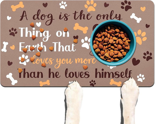 Pet Feeding Mat for Floors Waterproof Dog Mat for Food and Water Absorbent Quick Dry Non Slip mat for Cat Bowls