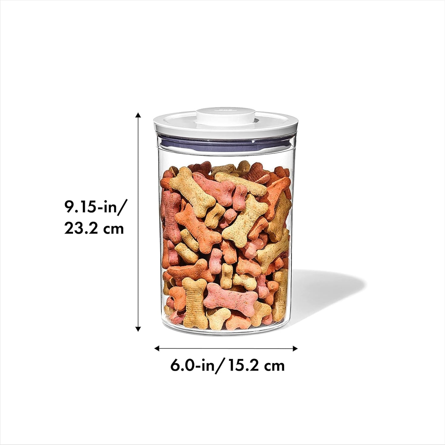 OXO Good Grips Pet POP Container – 3.3 Qt/3.1 L |Ideal for up to 3lbs of Dog Food or 2.5lbs of Cat Food | Airtight Dog and Cat Food Storage Container | BPA Free