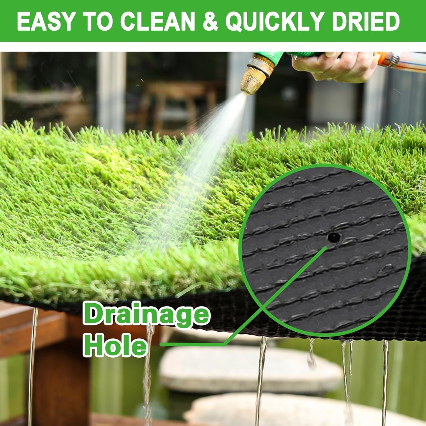 Artificial Grass Turf for Dogs 3 ft x 10 ft,1.38 inch Fake Grass Pee Pad for Puppy Potty Training，Faux pet Grass Rug for Indoor/Outdoor Patio,Dogs Wee Wee Pad,Turf Grass Mat for Dogs Potty