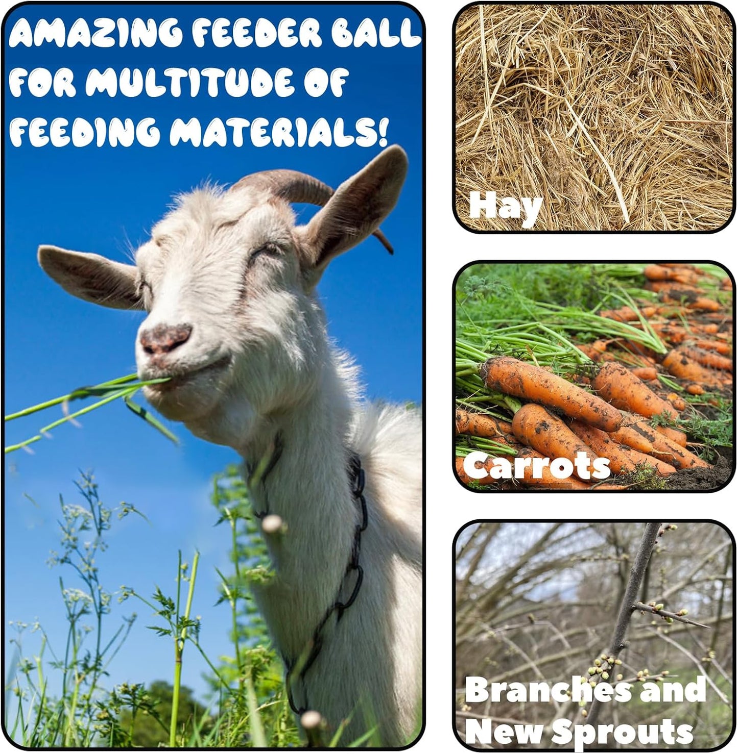 2 Pcs Novelty Hay Ball for Horses to Play with and Relieve Stress, Bright Color Hay Balls for Goats to Avoid Boredom