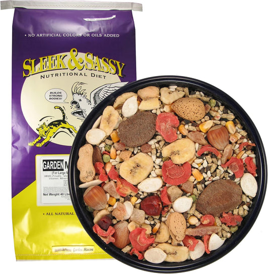 SLEEK & SASSY Garden Macaw Parrot Food (40 lbs.)
