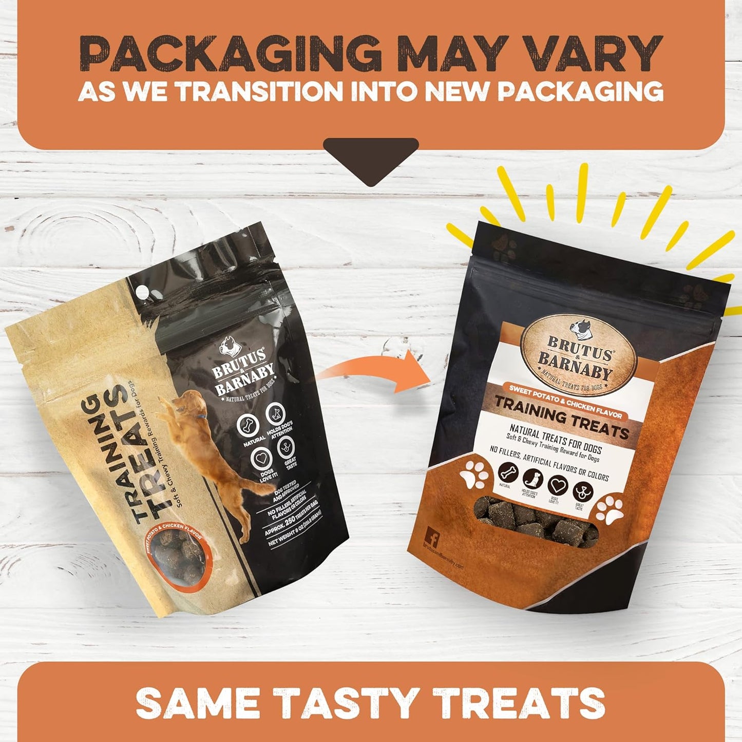 BRUTUS & BARNABY Training Treats for Dogs - Sweet Potato & Chicken - All-Natural Healthy Low Calorie Treat - Great to Use for Rewards in Training Your Puppy Or Dog