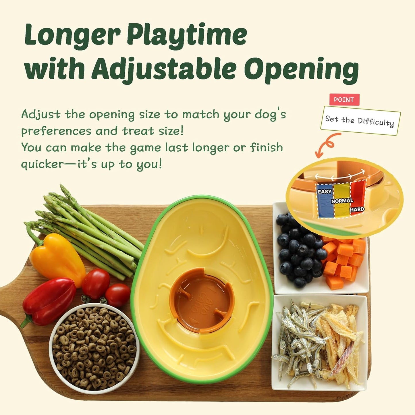 Avocado Non-Spill Treat Dispensing Wobble Toys for Dogs