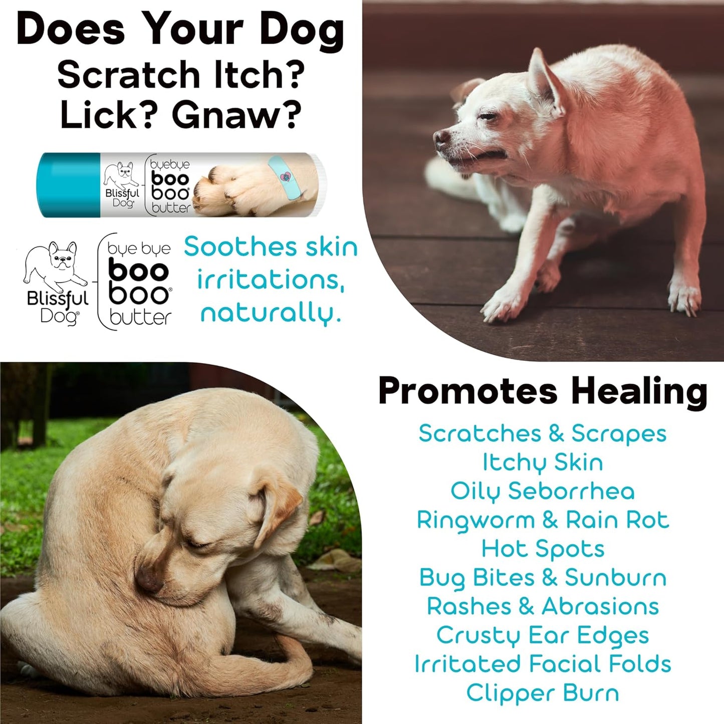 The Blissful Dog .50 oz Tube Golden Retriever Booboo Butter