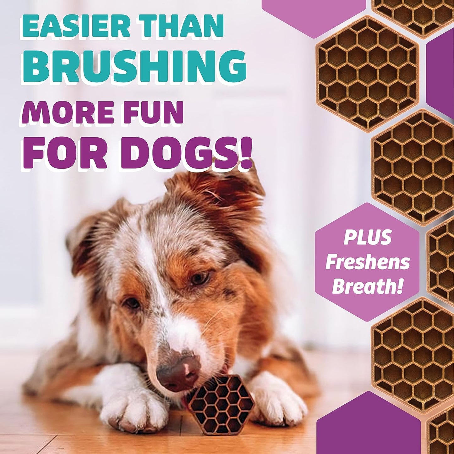 Dog Dental Treats – Vet VOHC Approved – Delicious Chicken Protein – Removes Tartar with Cleaning Comb Shape – Dental Dog Treats for Medium Dogs (24oz, 30 Count)