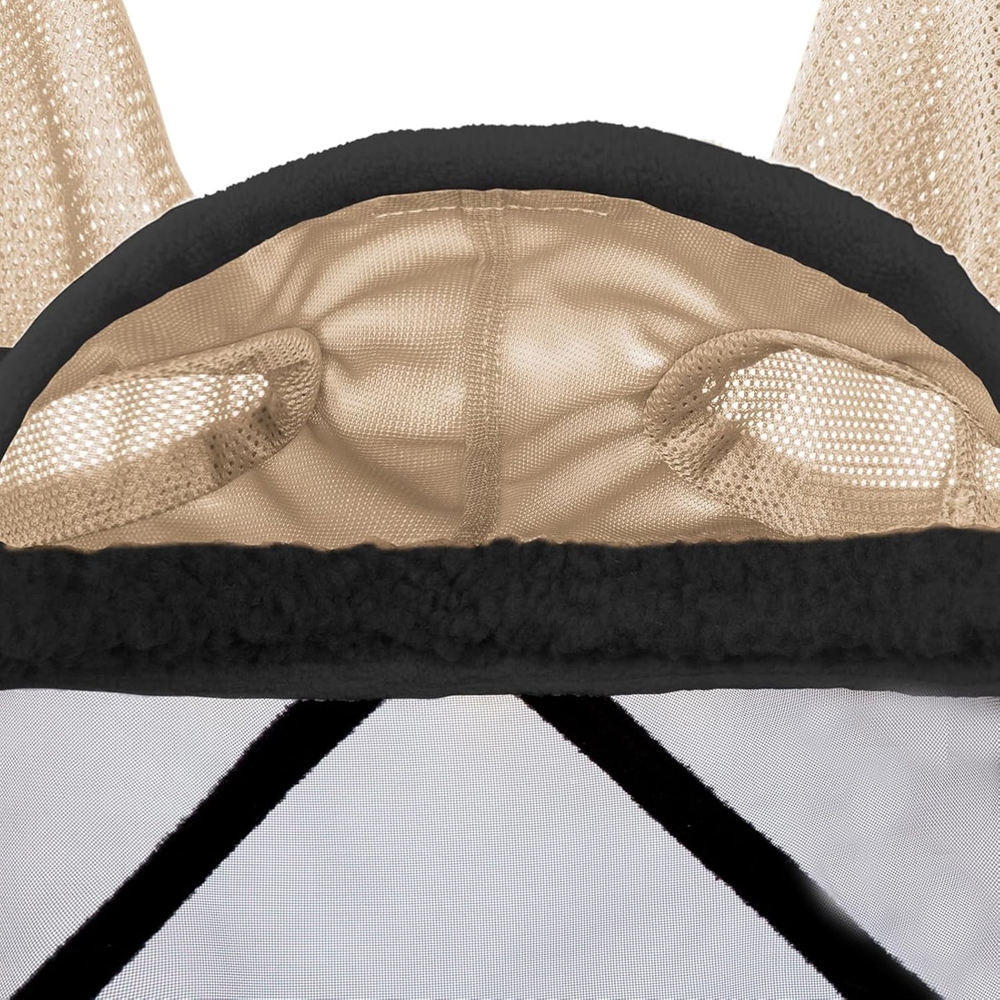 Harrison Howard Pro Luminous Horse Fly Mask Large Eye Space Standard with Ears UV Protection for Horse Light Champagne Small Pony