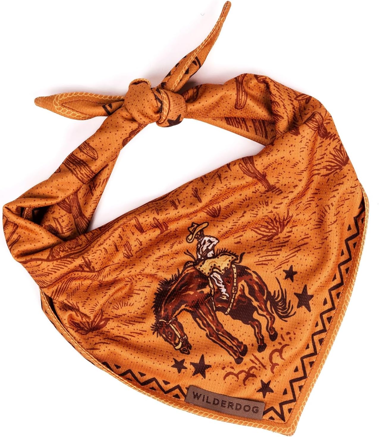 Wilderdog Dog Bandana with Lightweight Quick Drying Poly-Blend Mesh Material in Cowpoke