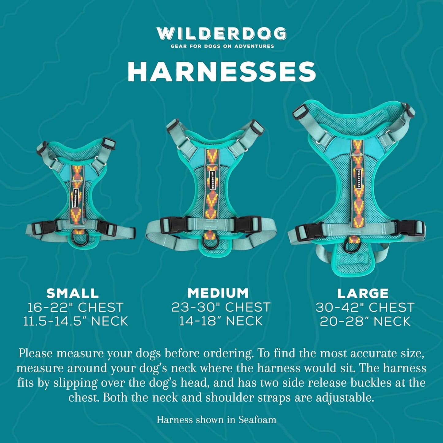Wilderdog Lightweight Dog Harness with Reflective Straps - Medium - Sienna