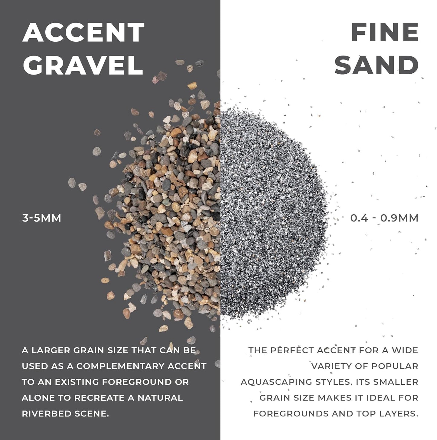 Ultum Nature Systems Controsand Maui Aquarium Gravel (8L) - Small Pebbles for Fish Tank - Planted Rocks - Substrate - Versatile Stones