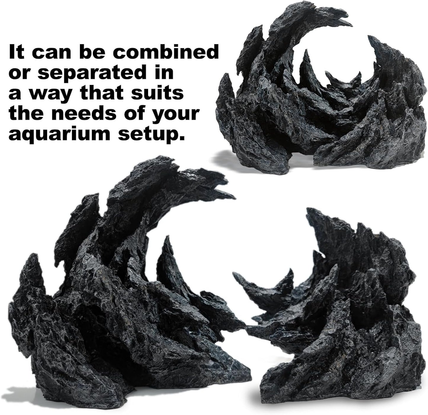 Fish Tank Decor Rocks.Aquarium Decoration Model.Easy and Quick Solution for Aquascaping.(Perched Canyon-24inch)