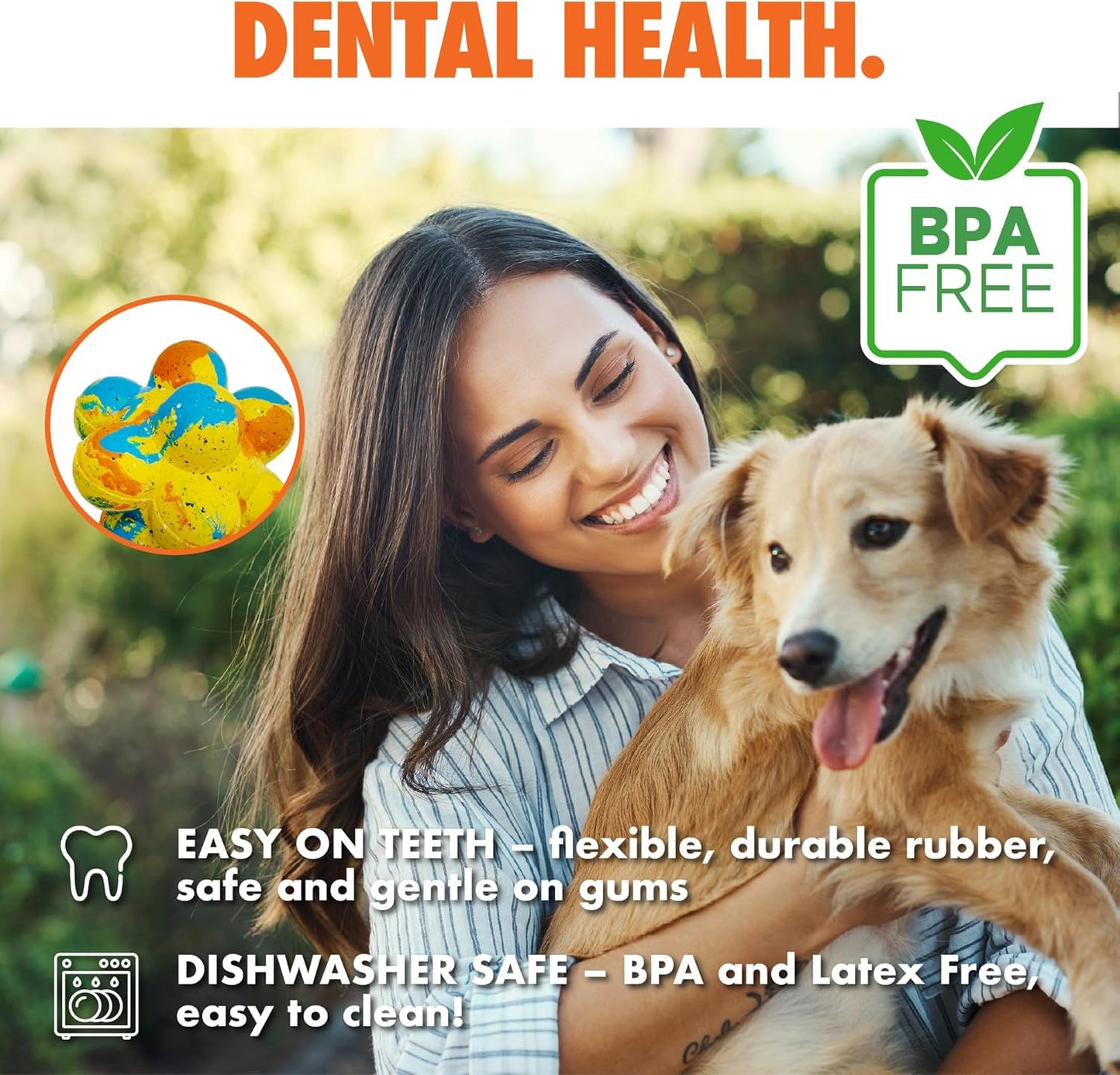 Max Fusion with Nike Grind, Arlee Pop It Dog Toy, Chew Toy for Play, Fetch, Tug, S